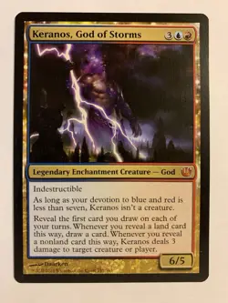 1X SP MTG Magic The Gathering Keranos, God Of Storms Journey Into Nyx Rare Card - Image 1