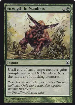 1x Foil - Strength in Numbers - Magic the Gathering MTG Time Spiral Foil - Image 1