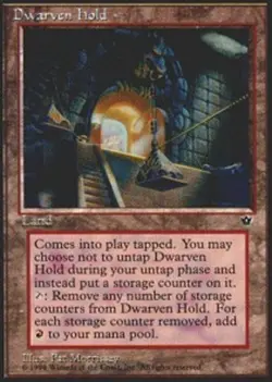 MTG Dwarven Hold, Fallen Empires, Damaged, English - Image 1