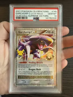 Garchomp C LV. X 145/147 Holo 2021 Pokemon Classic Celebrations PSA 10 Gem Mint - Image 3