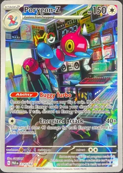 Pokemon Porgon-Z Paradox Rift 214/182 Illustration Rare NM - Image 1