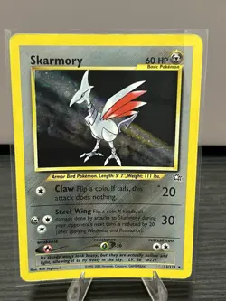 Pokemon TCG Lot of 2 Neo Genesis Ampharos 11/111, Skarmory 13/111 Holo MP/HP/DMG - Image 5