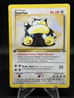 Pokemon Snorlax 27/64 Jungle Regular Rare - Some Edge Wear - See Pics - Image 1