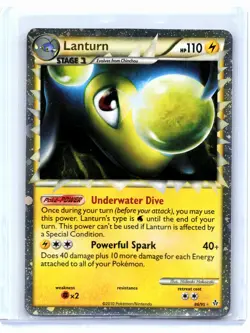 2014 Pokemon—Lanturn (Prime) #86/95 Unleashed—Ultra Rare Holo [Damaged] - Image 1