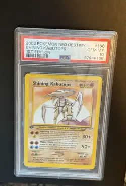 PSA 10 Shining Kabutops Neo Destiny First Edition 1st Holo Pokemon Gem Mint - Image 5