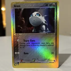 Pokemon Aron Ruby and Sapphire Reverse Holo 49/109 40 HP Common English TCG Card - Image 1