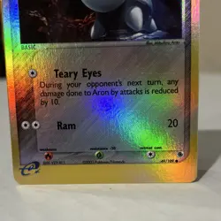Pokemon Aron Ruby and Sapphire Reverse Holo 49/109 40 HP Common English TCG Card - Image 3