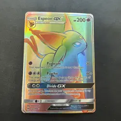 Espeon GX Sun & Moon Base Set 152/149 Pokemon Holo Secret Rare Rainbow - Image 4