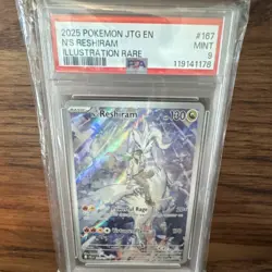 Pokemon TCG N's Reshiram Illustration Rare Stamped Holo Journey Together PSA 9 … - Image 2
