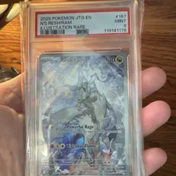 Pokemon TCG N's Reshiram Illustration Rare Stamped Holo Journey Together PSA 9 … - Image 4