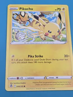 Pikachu 049/203 Evolving Skies SWSH07 Pokemon TCG Regular LP - Image 1