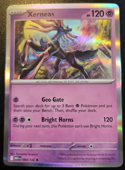 Xerneas 064/132 Holo Rare Mega Evolution Pokemon TCG - Image 1