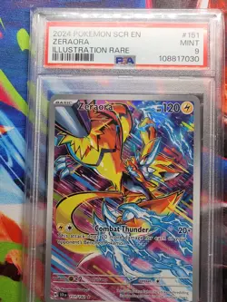 Pokemon Zeraora PSA 9 151/142 Sv07: Stellar Crown Illustration Rare Holo English - Image 3