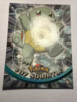 1999 Polemon Card TOPPS - #07 Squirtle - Series 1 Blue Logo Unlimited Vintage NM - Image 3