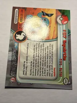 1999 Polemon Card TOPPS - #07 Squirtle - Series 1 Blue Logo Unlimited Vintage NM - Image 5