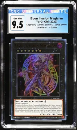 Yugioh! Ebon Illusion Magician LDS3-EN091 Ultra Rare 1st Edition GMT CGC 10 - Image 2