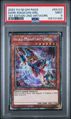 2024 YU-GI-OH! RA03-QUARTER CENTURY BONANZA #EN123 DARK MAGICIAN GIRL PSA 9 - Image 1