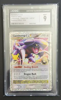Graded CGC 9 Garchomp C LV.X 145/147 Celebrations: Classic Collection Holo - Image 1