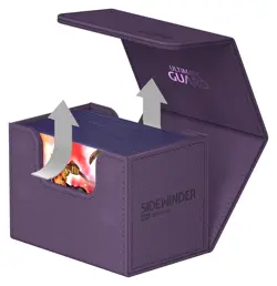 Ultimate Guard Sidewinder Deck Case Monocolor Purple 80+ Card Storage Box mtg - Image 4