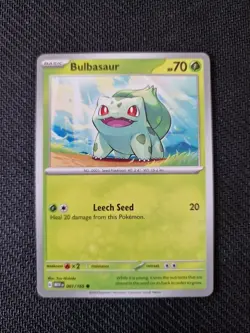 Bulbasaur - 001/165 - Regular Common - Scarlet & Violet 151 - Pokemon Card - NM - Image 1