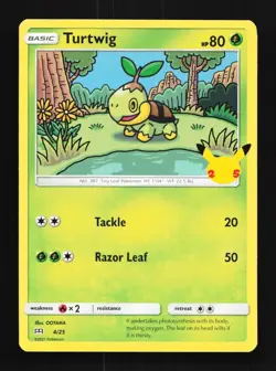 Turtwig 4/25 LP McDonald's Collection 2021 English Pokemon Card TCG - Image 1