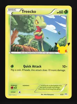 Treecko 3/25 LP McDonald's Collection 2021 English Pokemon Card TCG - Image 1