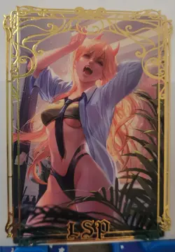 Power Chainsawman LSP Goddess Story Limited GOLD METAL CARD Waifu #136/200 - Image 1
