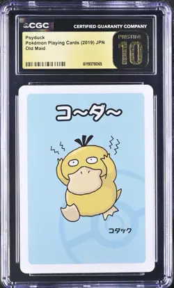 Pokemon TCG Psyduck Old Maid 2019 Japanese Playing Card CGC PRISTINE 10 - Image 1