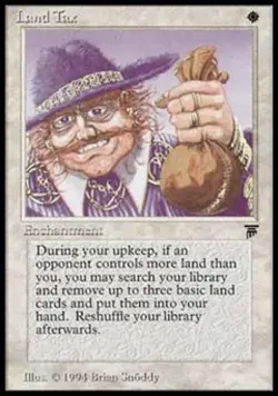 MTG English Land Tax Medium Play Normal Legends - Image 1