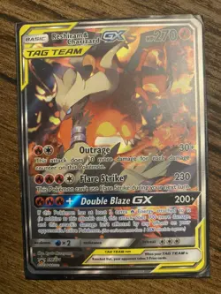 Reshiram & Charizard GX SM201 Tag Team Promo Card with Sleeve - Image 2