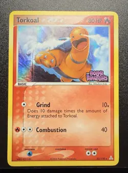 Pokemon Card - Torkoal Holon Phantoms 33/110 Rare Reverse Holo Stamped - Image 3