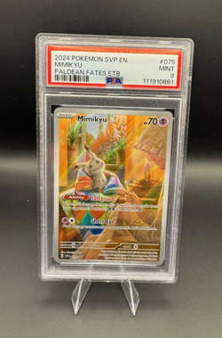 Mimikyu 075 Paldean Fates ETB Promo: Scarlet & Violet Promo Cards PSA 9 (Mint) - Image 1