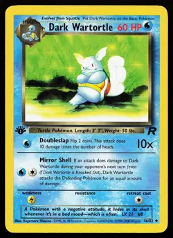 Dark Wartortle 46/82 Uncommon 1st Edition Team Rocket Pokemon Card - Image 1