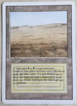 Revised Savannah X1 Mtg Magic the Gathering - Image 1