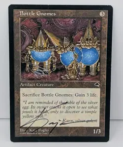 Bottle Gnomes - Magic: The Gathering MTG - Tempest - Signed By Kaja Foglio! - Image 2