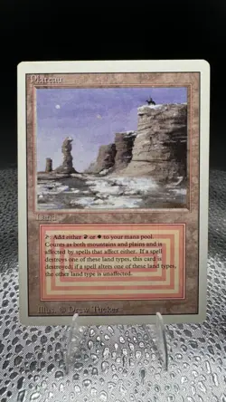 MTG REVISED EDITION Magic The Gathering PLATEAU Rare UNPLAYED NM+ - Image 1