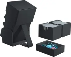 GameGenic Convertible Card Deck Box, Black, Holds 200 Cards - Image 3