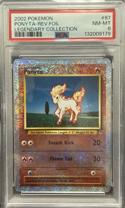 2002 Pokemon Legendary Coll. Reverse Foil Ponyta #87 PSA 8 - Image 1
