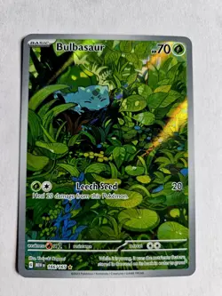 2023 POKEMON MEW EN-151 166 BULBASAUR ILLUSTRATION RARE - Image 1