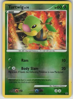 Pokemon TCG Turtwig Common Reverse Holo Platinum 101/127 - Image 1