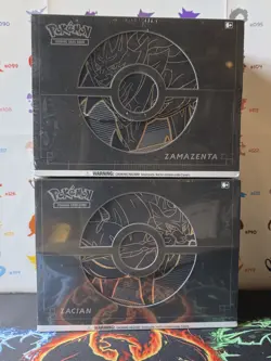 Pokemon TCG Sword & Shield Elite Trainer Box Plus Zamazenta Zacian 2 ETBs Sealed - Image 1