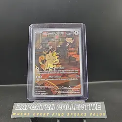 Pokemon TCG Team Rocket's Meowth 203/182 Sv10: Destined Rivals IR NM - Image 1