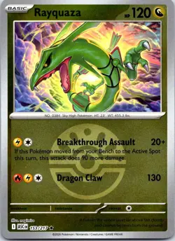 Rayquaza (Friend Ball) 153/217 Rare ME: Ascended Heroes Pokemon Reverse Holo NM - Image 1