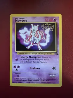 1999 Pokemon TCG Black Star Promo Mewtwo #3 the First Movie - Image 1