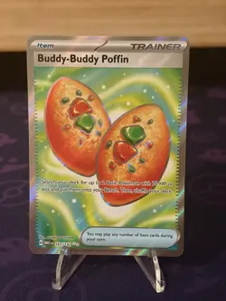 Pokemon TCG Buddy-Buddy Poffin 167/132 Mega Evolution Item Trainer Card Nm+ - Image 1