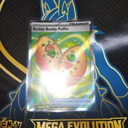Pokemon TCG Mega Evolution Buddy-Buddy Poffin Trainer Card 167/132 Full Art Nm - Image 3