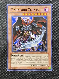 YuGiOh! - Darklord Zerato BP02-EN060 Rare 1st Edition Near Mint Battle Pack 2 - Image 1