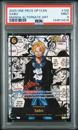 One Piece Sabo Manga Carrying on His Will OP13-120 English PSA 9 - Image 1