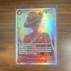 One Piece Monkey.D.Luffy Super Rare Foil Holo OP12-015 Legacy Master 4000 - Image 1