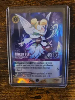 Tinker Bell- snowflake collector- Disney Lorcana Winterspell Set Promo (Foil) - Image 1